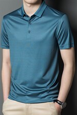 夏季新款短袖体恤男士休闲翻领纯色体恤上衣冰丝男装打底衫，男装T恤，电商B212（原钱塘6029）