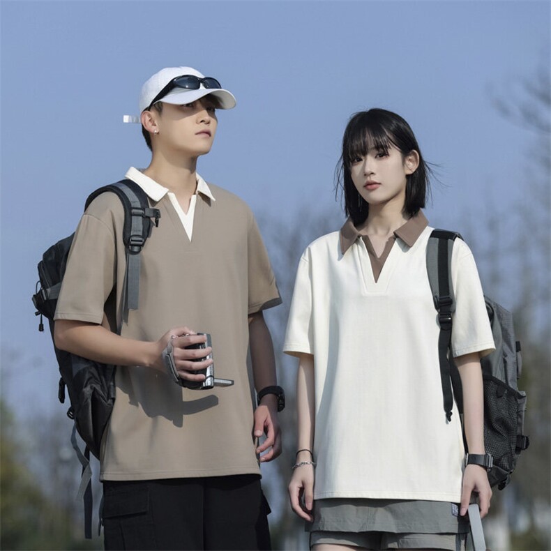 夏季大码公版拼色翻领POLO衫男休闲T恤短袖,男装T恤,星座1107-1