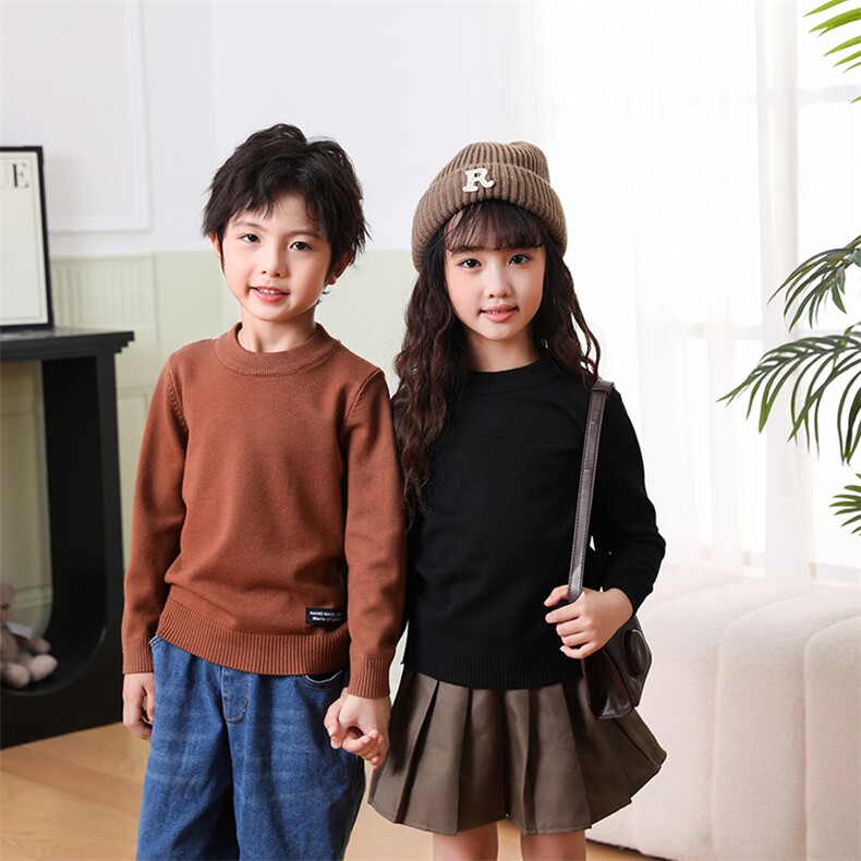 秋冬新款安迪绒童装平面半高领儿童毛衣保暖时尚男女童针织衫，童装卫衣/绒衫，绒颖羊绒