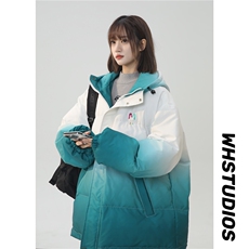 XZ-230-1MY52中性风简约轻奢扎染渐变刺绣休闲连帽棉服P128控158，男装棉衣，星座230-1