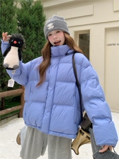 现货新款东大门加厚保暖羽绒服百搭连帽面包服女装外套女，女装羽绒服，网红馆