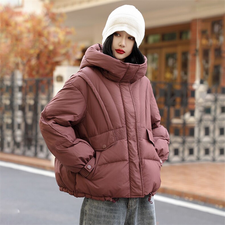 YGYL2024冬季新款现货韩版时尚连帽90绒羽绒服,女装羽绒服,阳光伊恋