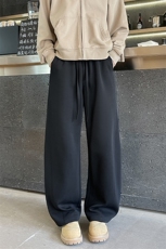 藏蓝色斜切弯刀卫裤男款秋冬季青少年校服裤子美式复古阔腿运动裤，男装休闲裤，电商A022