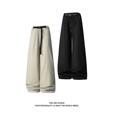 白底冰丝裤子男士夏季潮流宽松直筒百搭休闲西裤-A1045TP45控68，男装西裤，电商B241