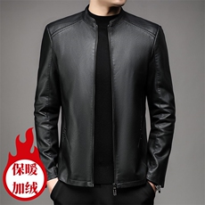 秋冬2023仿皮夹克潮流皮衣秋冬休闲上衣外套NX2301-P125加绒P135，男装夹克，星座1105-3