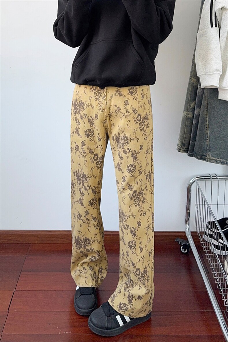 B221美式ins高街宽松直筒印花牛仔裤LK25458-特P45控78,男装牛仔裤,电商B221