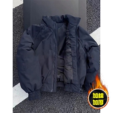 现货美式高街休闲棉衣夹克三防立领纯色户外工装加厚棉服外套，男装夹克，电商A486