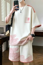 TZ24356-特P50短袖短裤套装男青少年夏季冰丝t恤男装学生一套，男装T恤，电商D310B