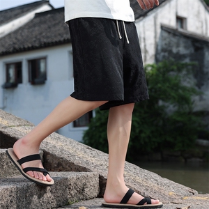2025夏新款男装新中式风禅意龙纹提花针织休闲短裤 DK100-P40图片