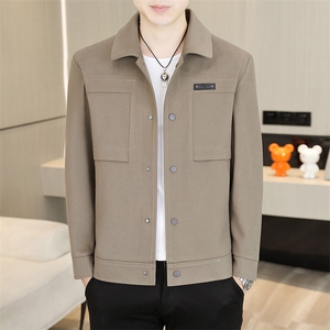 2024韩版修身短款夹克外套男士潮流新款外套J8285P100图片