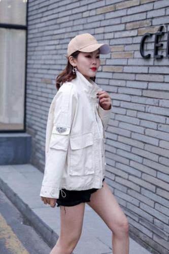 2021春款袖子立体图标设计外套，女装，红雀纺