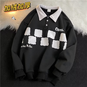 卫衣男潮牌秋冬高街加绒hiphop外套MK104P42