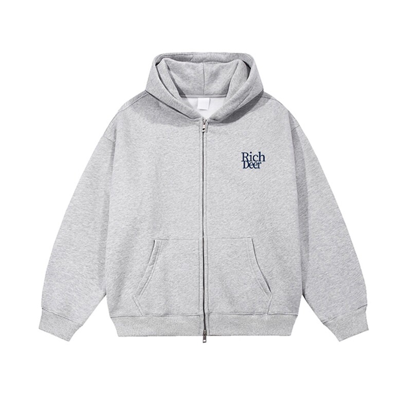 抖音得物高品质350克秋冬双头双拉链卫衣开衫外套AW7402，女装短外套，电商A443