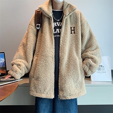羊羔毛绒外套冬季夹克男韩版潮流上衣W090-P50，男装棉衣，星座308B-2