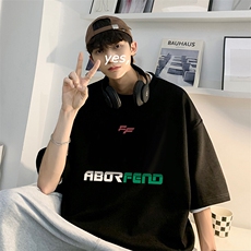 抖音得物二开现货220克夏装重磅美式高街宽松短袖t恤MT181，男装T恤，电商A486-1