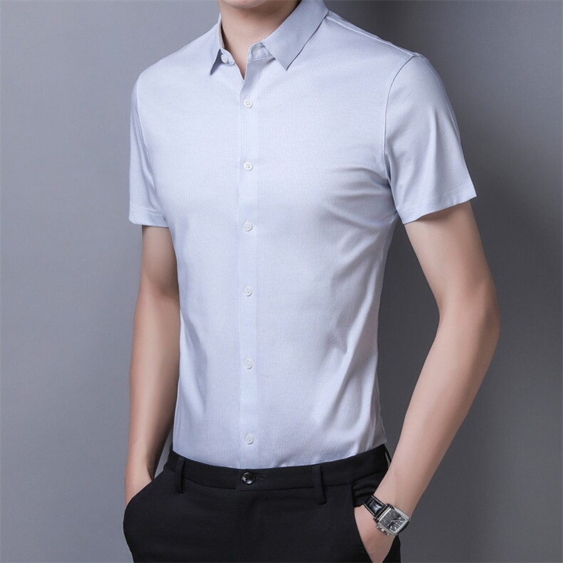 JT3354男士2023年夏季新款百搭衬衫短袖商务休闲衬衣P68图片
