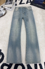 B221美式ins高街暗黑宽松直筒竹节纹牛仔裤LK26626-特P46控88，男装牛仔裤，电商B221