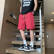 夏季薄款开衩设计五分短裤男DK059模特酒店锦纶(S-2XL)TP22，男装牛仔裤，电商A088