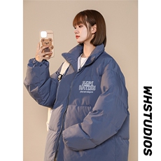 中性风22冬季新品字母印花休闲百搭加厚立领棉衣MY2050P85控118，男装棉衣，A247A