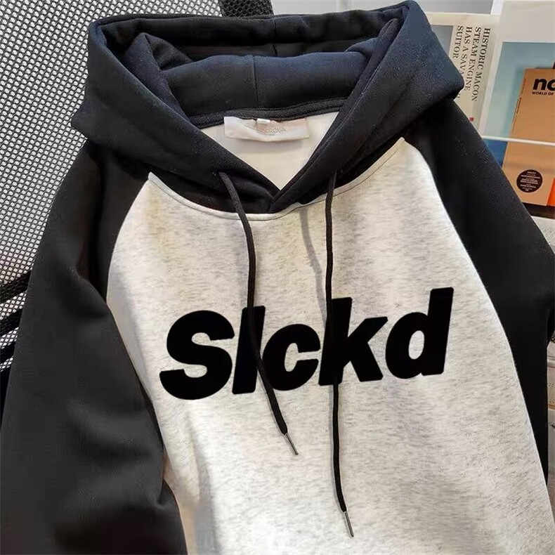 美式小众设计感连帽卫衣男女情侣印花秋冬宽松上衣外套Q25/P33,女装短外套,星座506B