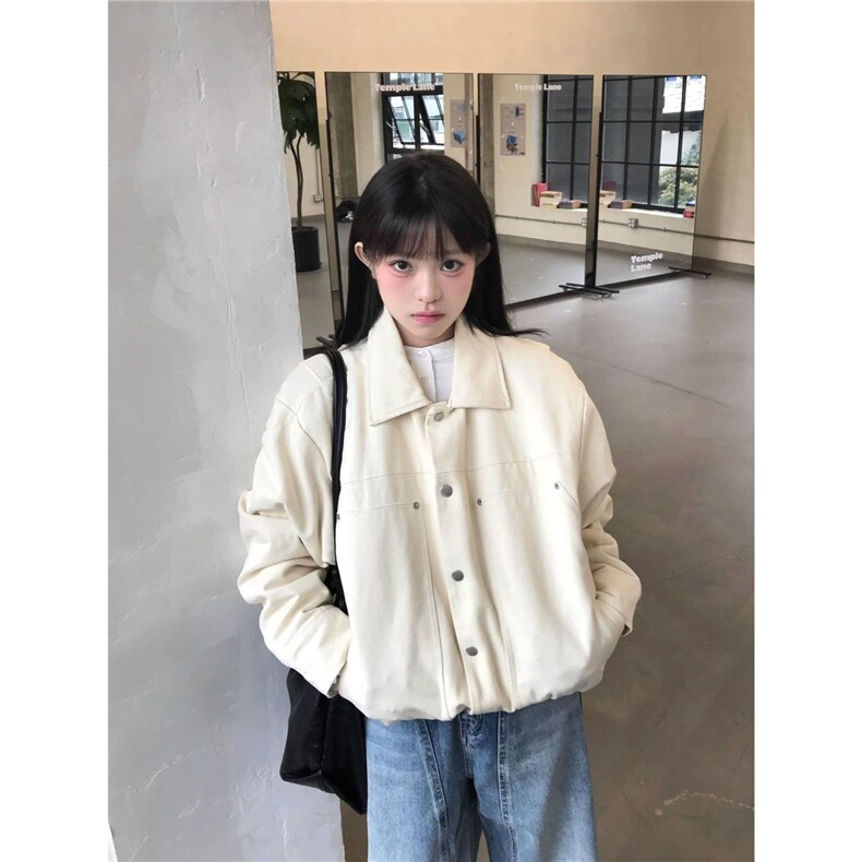 F825-P732026新款高密珠地双色雕毛夹克，男装夹克，电商B323A