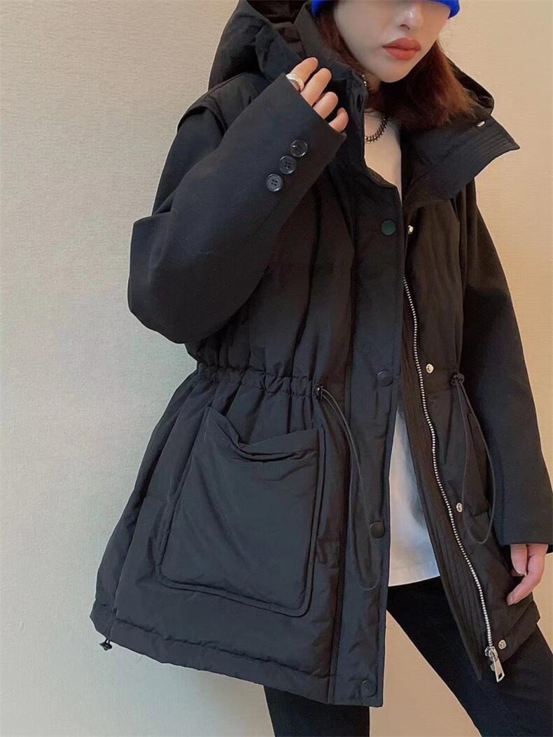 假两件抽绳羽绒服，女装羽绒服，麦缇诺