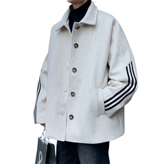 韩系潮流冬季男装毛呢大衣外套加厚保暖呢料呢大衣男Y3681-特P50，男装棉衣，电商B295