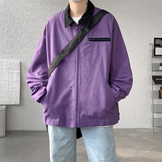 8XL-M水洗做旧帆布短款夹克男款vintage美式复古工装外套JK003P98，男装夹克，电商B312