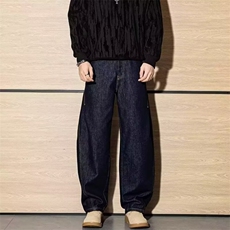 垂感新款牛仔裤男士春秋季松弛感宽松美式潮牌阔腿裤子NZK8814，男装牛仔裤，星座516A