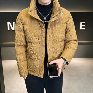 店主风冬季新款潮流压花立领羽绒服男士保暖外套B338-9903-P165图片