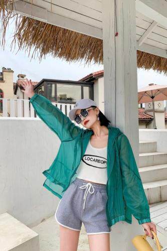 短款防晒衣，女装，火红