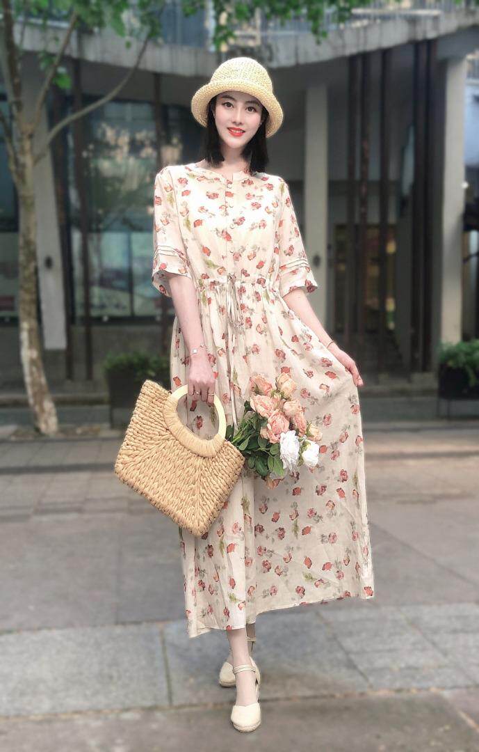 纯苎连衣裙 时尚风巜川哲》4028 风淑女风休闲风，女装连衣裙，川哲