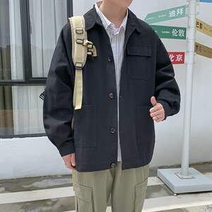 纯潮牌机能ins外套学生宽松百搭chic工装潮帅气夹克 W1303-P50图片