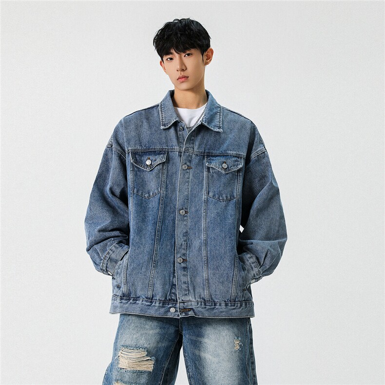 25款抖音品质牛仔夹克宽松韩版工装潮流水洗外套N991/P98/158,男装工装外套,星座202