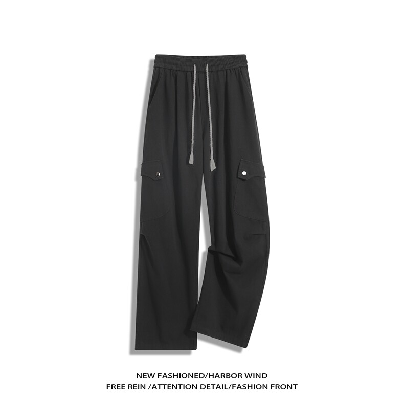 秋季新款高街美式抽绳大口袋宽松工装裤B315-K25300-特p45控88,男装休闲裤,电商B315