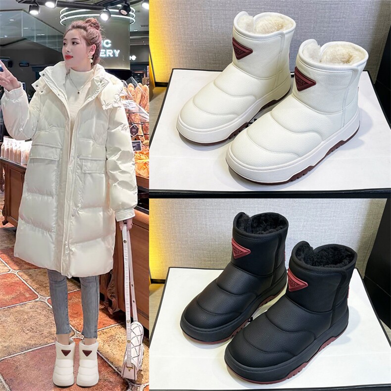 厚底雪地靴女2024新款冬季加绒加厚雪地棉女短靴，女鞋雪地靴，星座1407-3