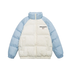 白底新款冬季情侣时尚百搭立领加厚潮流棉服外套MY66606P115控158，男装棉衣，电商A268-1