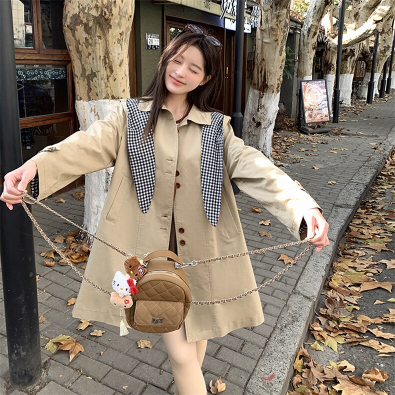 2025早春兔耳朵风衣2C291-F6811-P185-K269,女装风衣,2C291