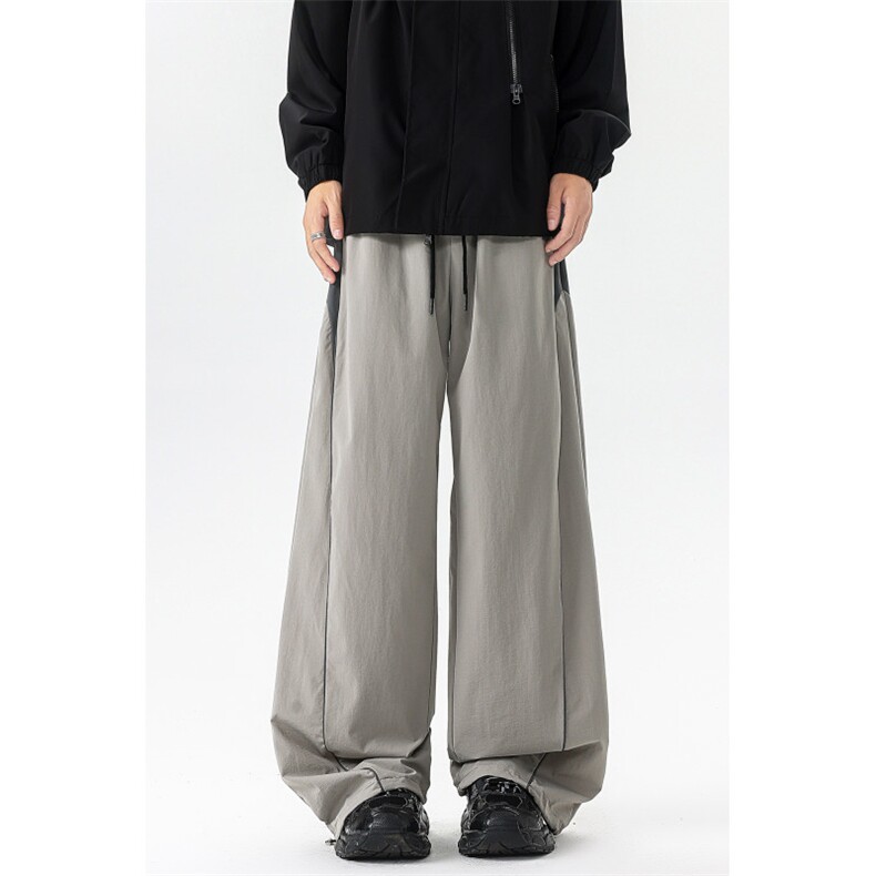 8XL-M 秋季美式潮牌裤子男士宽松撞色冲锋裤速干休闲长裤K9156P68图片