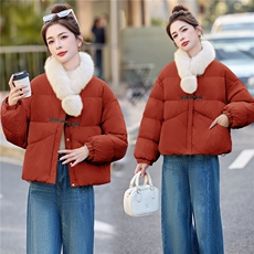 新款冬季可拆卸真狐狸毛围脖羽绒服2025年冬季时尚潮流，女装羽绒服，鑫鑫美