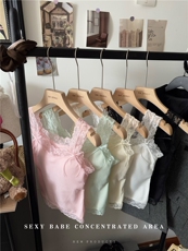 韩版蕾丝纯欲风内搭吊带背心女修身美背抹胸外穿裹胸，女装背心吊带，梦白服饰厂