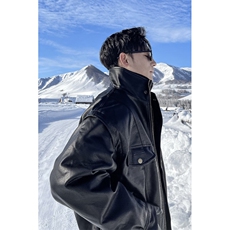 现货不缺货秋冬加棉加厚百搭皮衣夹克1209-1-JK13J-P108(网图），男装夹克，星座1209-1