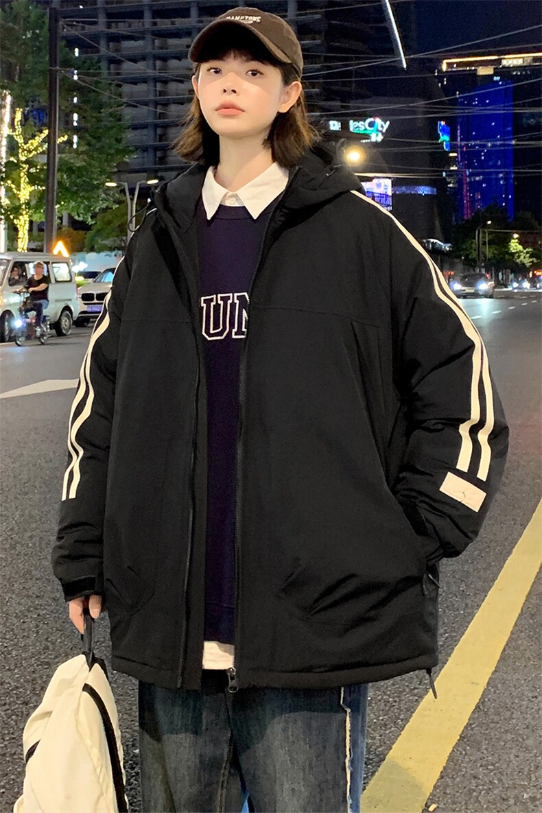 冬上新加棉时尚棉服潮中性风连帽棉衣外套男女8321-P110控价158,男装棉衣,电商A441-1