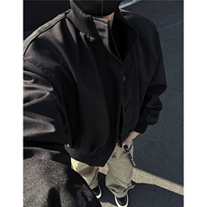 主推美式高街立领棒球服飞行垫肩夹克短款外套男D401特P75，男装夹克，电商A335-1（原A458）