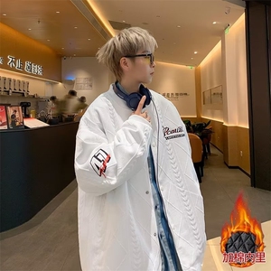 重磅复古美式vibe风棒球服外套男冬季潮男士飞行员夹克冬装 K822图片