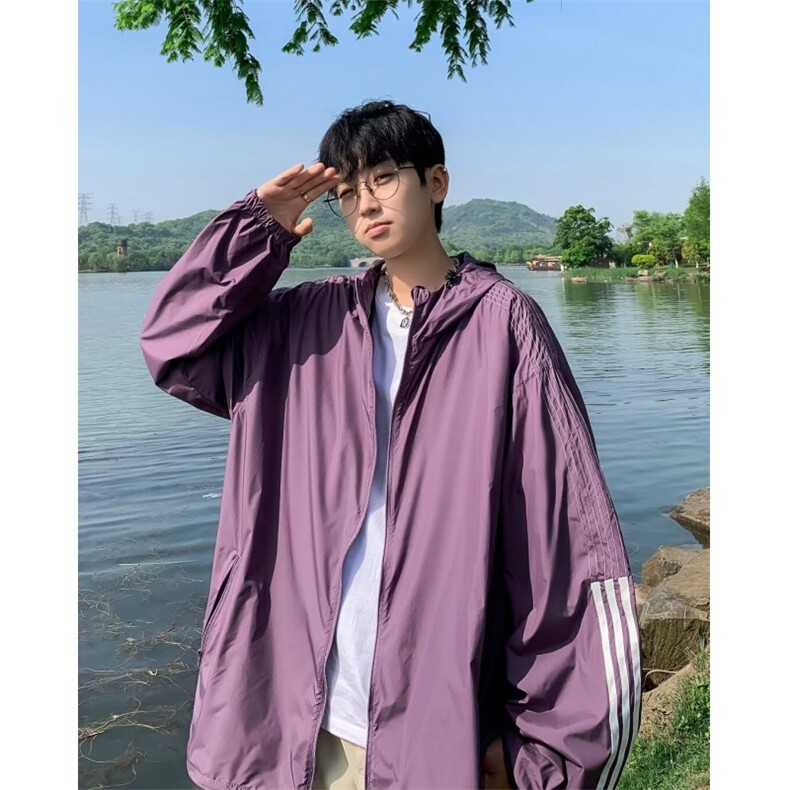 防晒衣男女夏季防晒真抽绳轻薄户外休闲皮肤衣外套潮W9311,男装防晒衣,星座1116A-1（原606A）