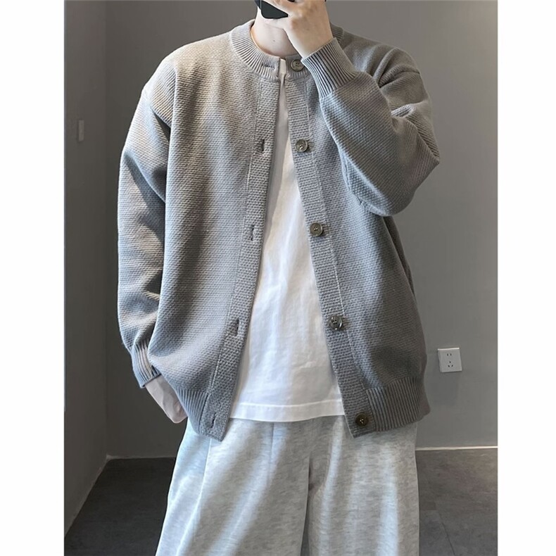 M2802-特p60常规宽松型复古男士针织开衫休闲毛衣,男装针织衫/毛衣,电商D310B