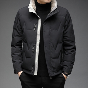 男中年立领羽绒服休闲商务保暖加厚外套爸爸装男BJY08179-P200图片