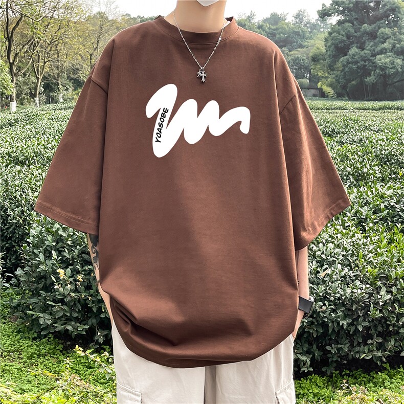 纯棉情侣装字母印花夏短袖T恤男大码A430-1-WT218,男装T恤,电商A426-1(原A430-1)