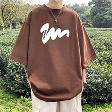 纯棉情侣装字母印花夏短袖T恤男大码A430-1-WT218，男装T恤，电商A426-1(原A430-1)
